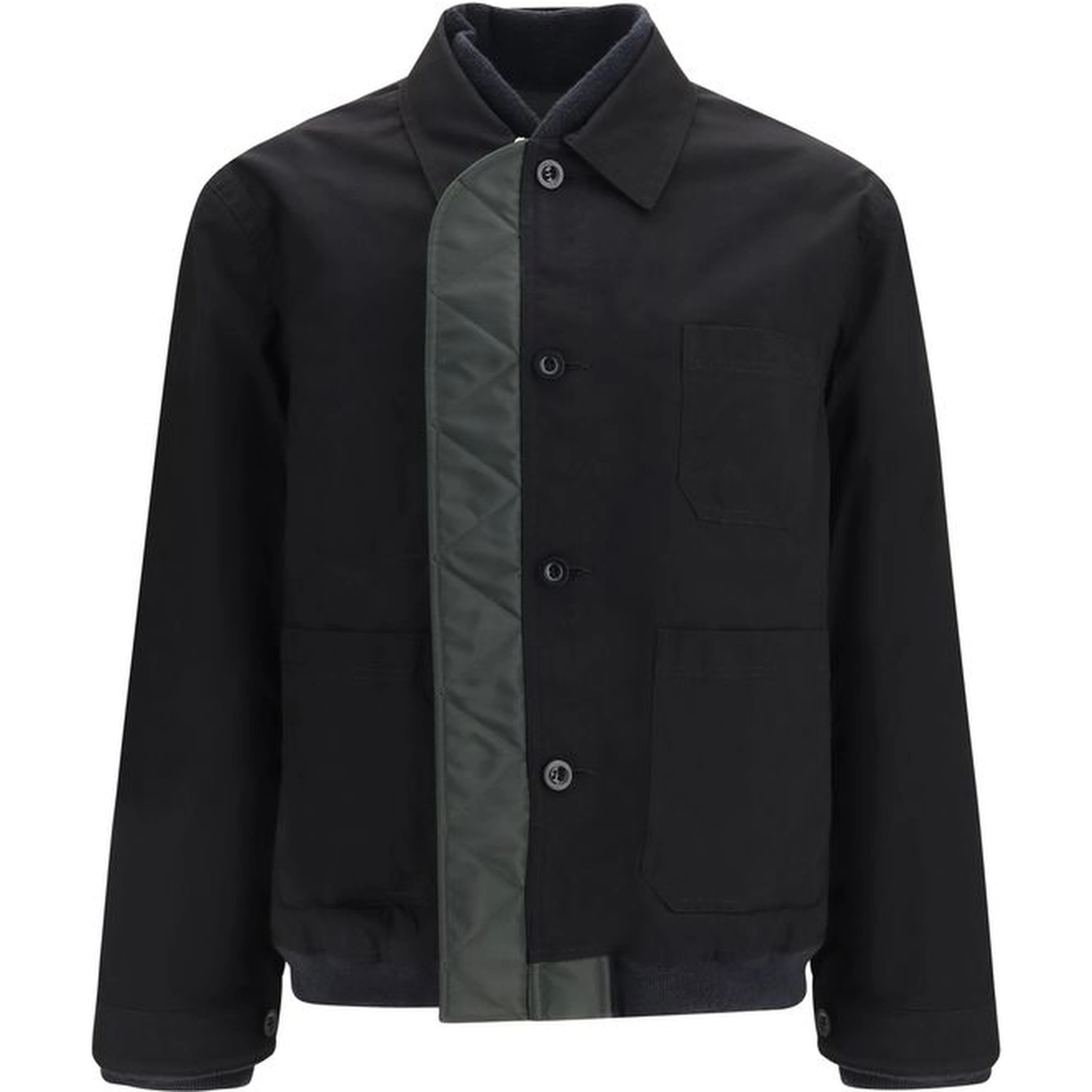 Black Nylon Bomber