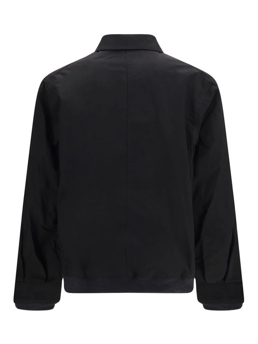 Black Nylon Bomber