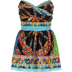 Multicolor Cotton Short Dress