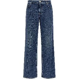 Blue Cotton Relaxed Fit Jeans