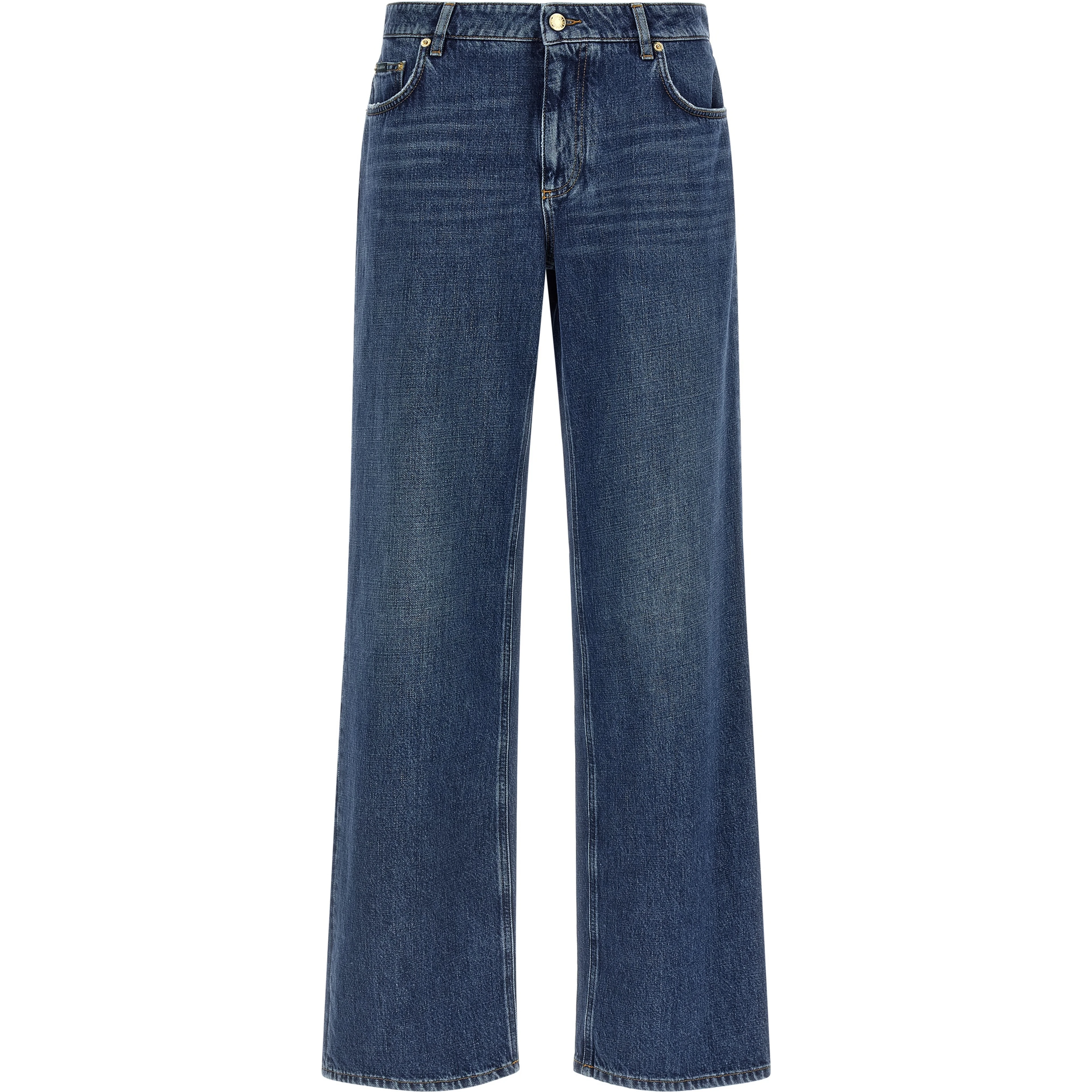 Blue Cotton Relaxed Fit Jeans