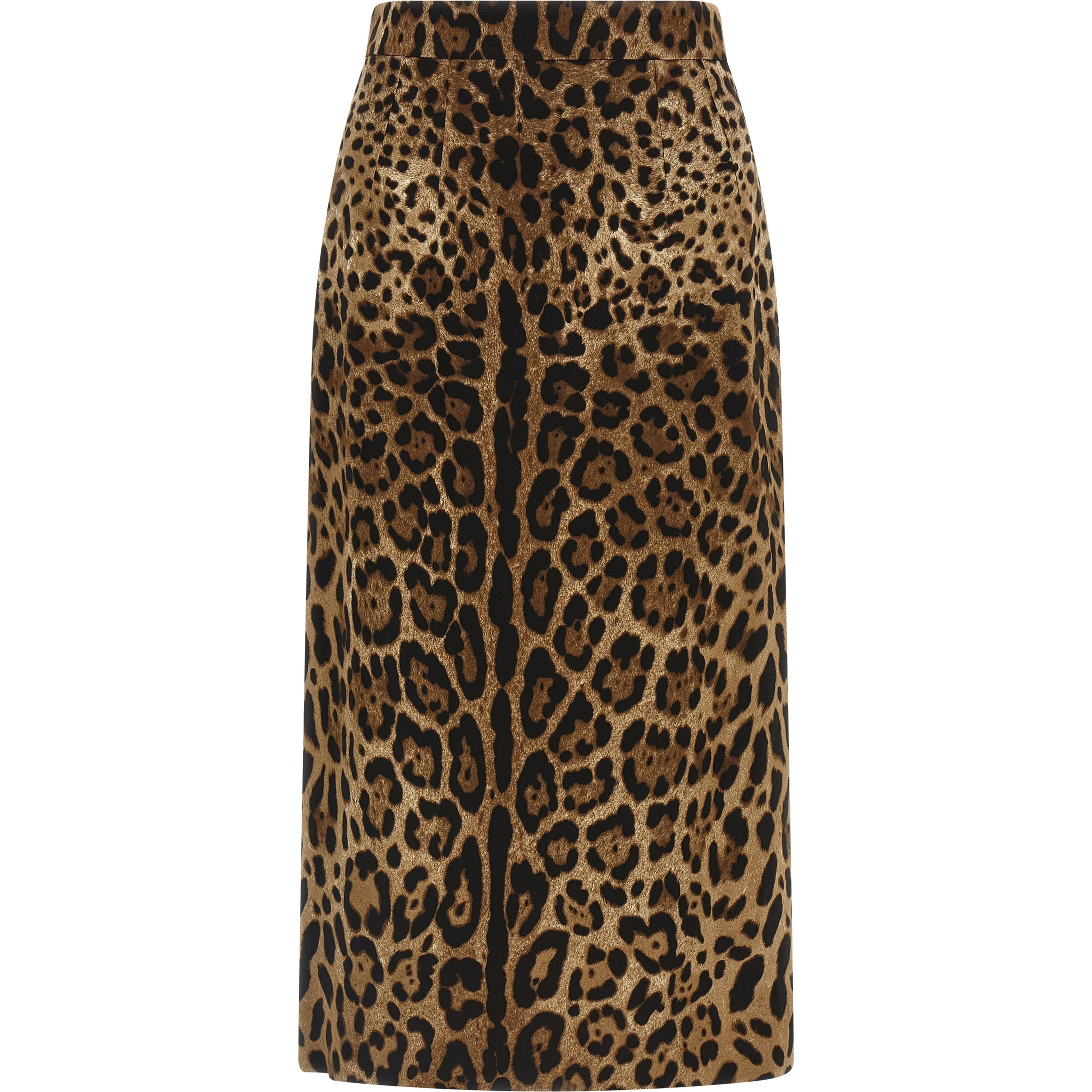 Brown Viscose Midi Skirt