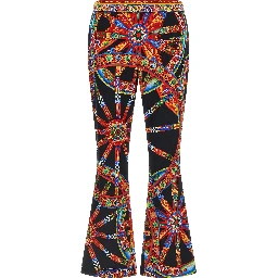 Multicolor Silk Flared Pants