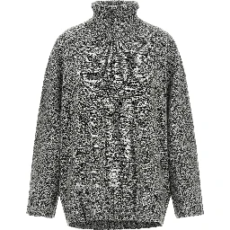 Gray Polyester Cardigan