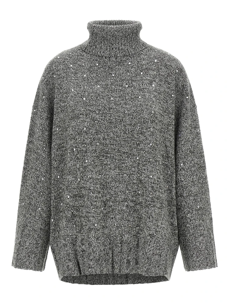 Gray Polyester Cardigan