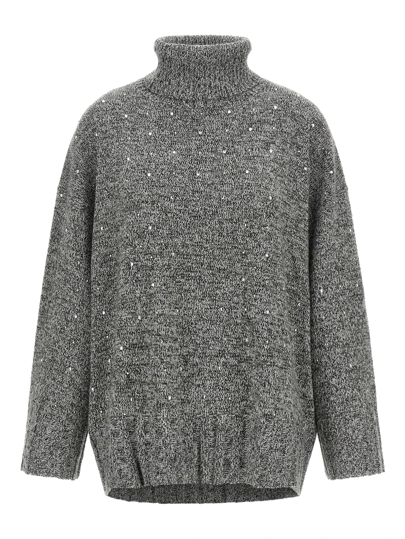Gray Polyester Cardigan