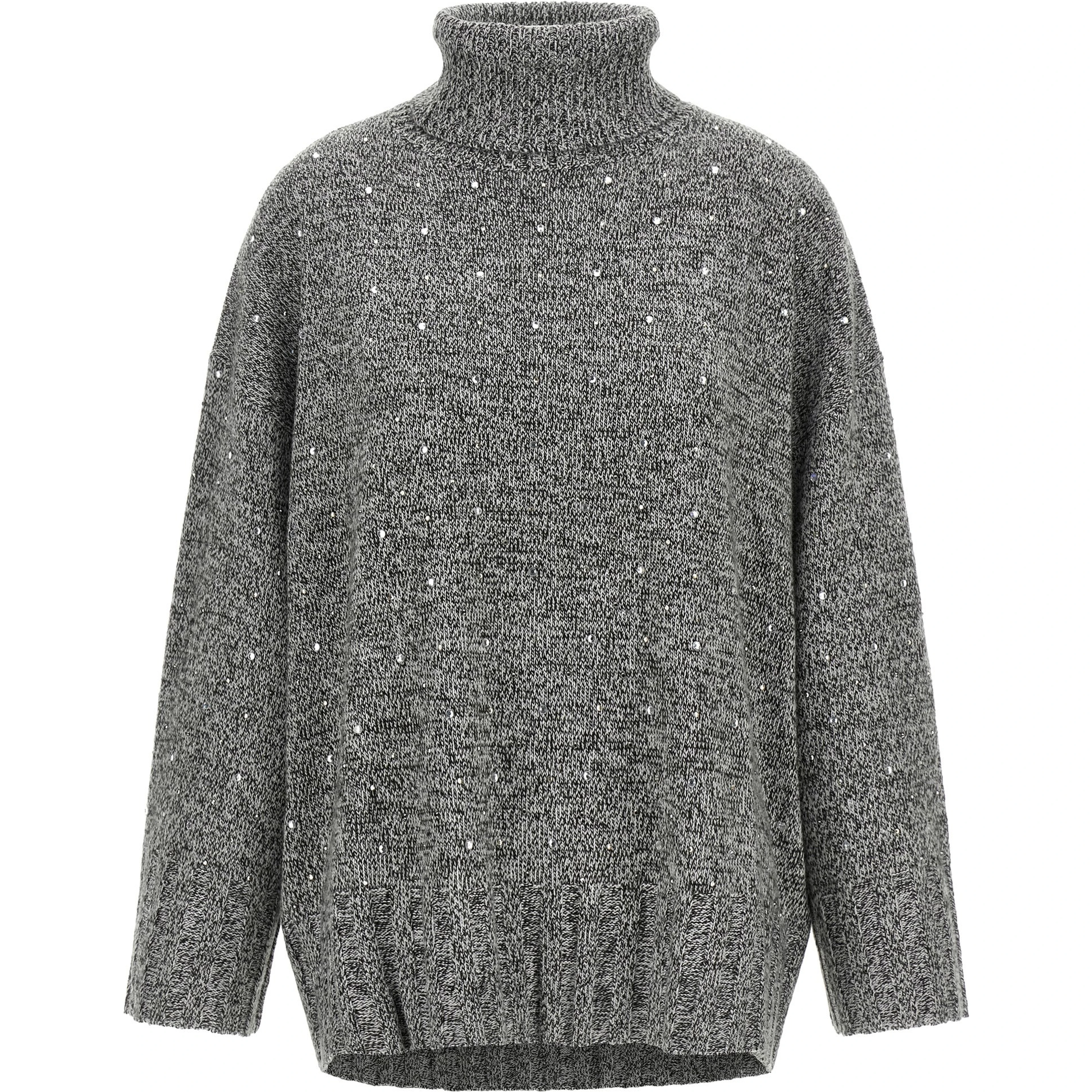 Gray Polyester Cardigan