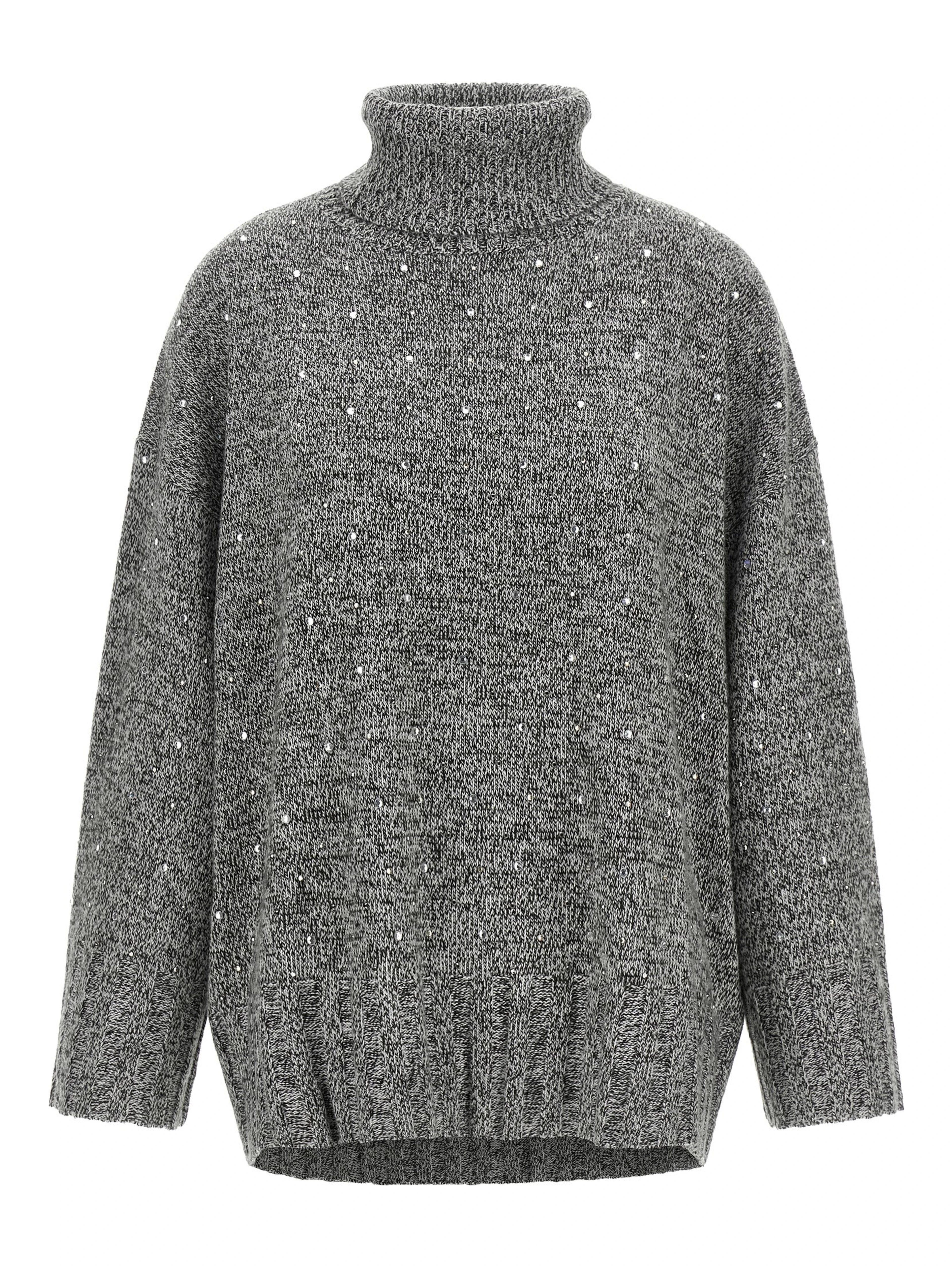 Gray Polyester Cardigan