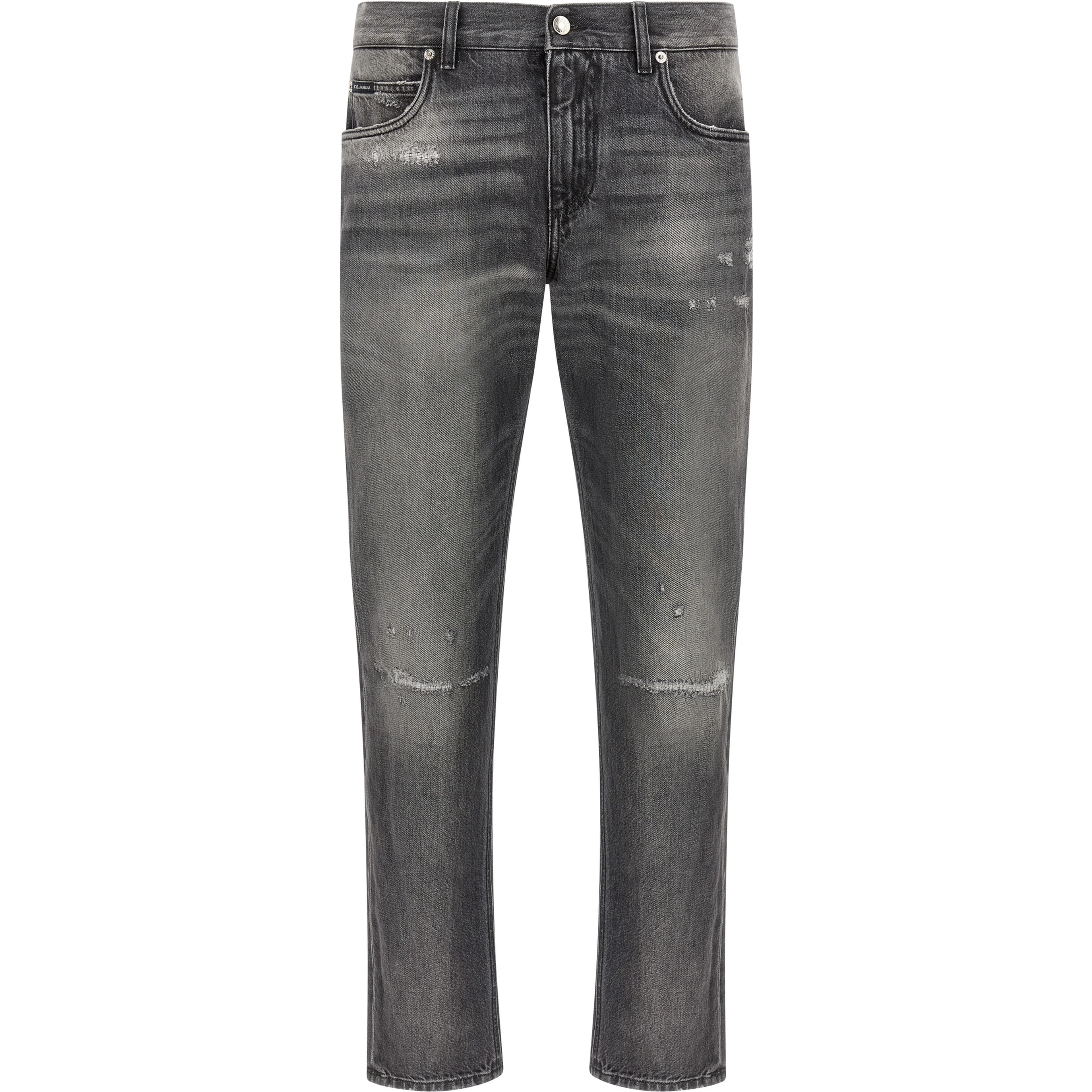 Gray Cotton Jeans Denim