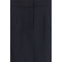 Black Cotton Midi Skirt