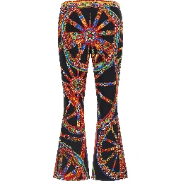 Multicolor Silk Flared Pants