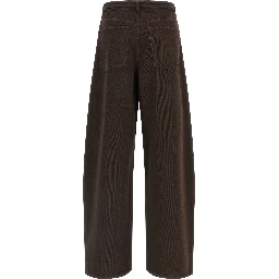 Brown Cotton High-Waisted Jean