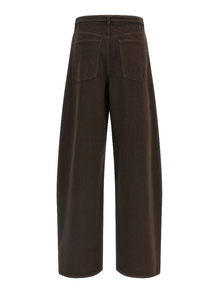 Brown Cotton High-Waisted Jean alternative