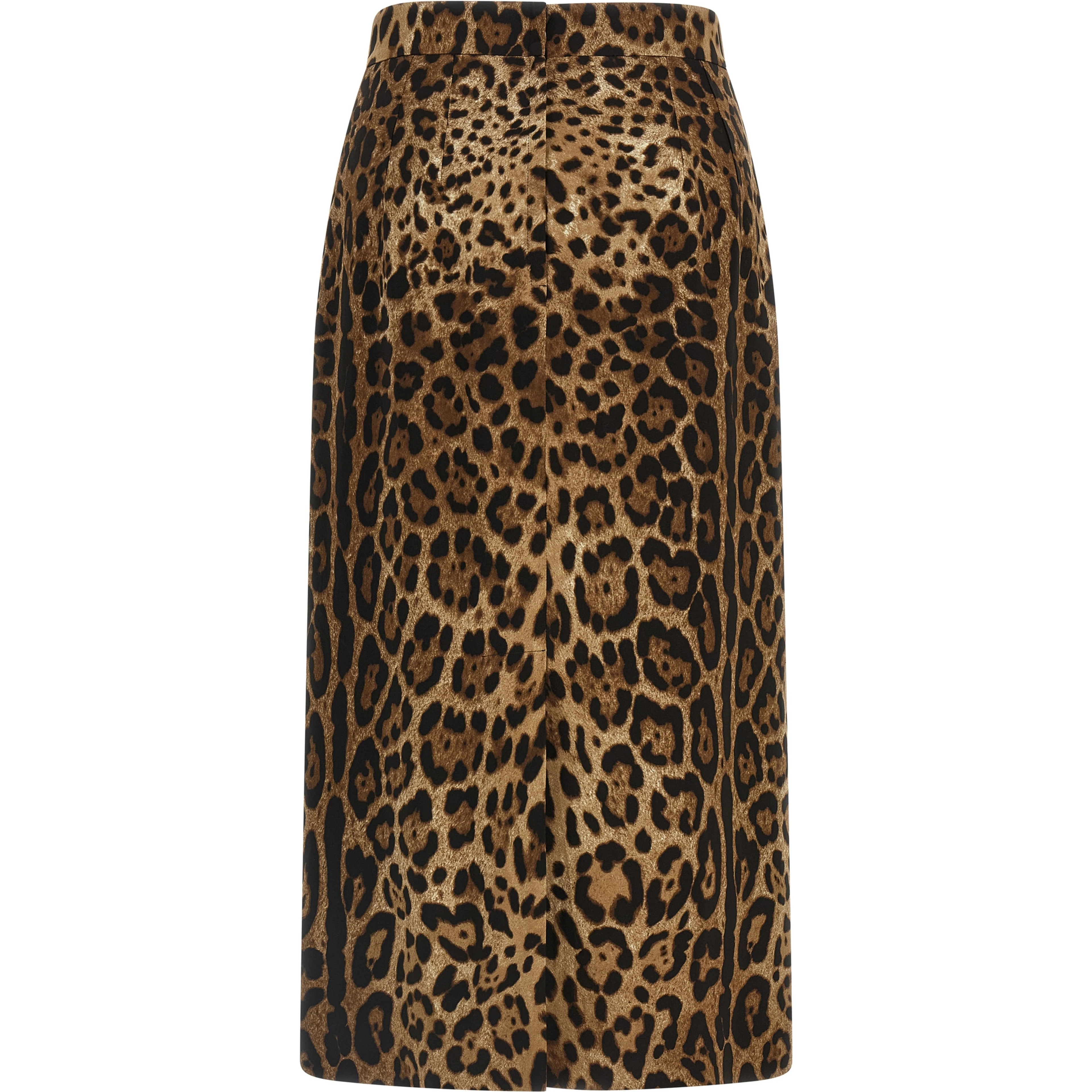 Brown Viscose Midi Skirt