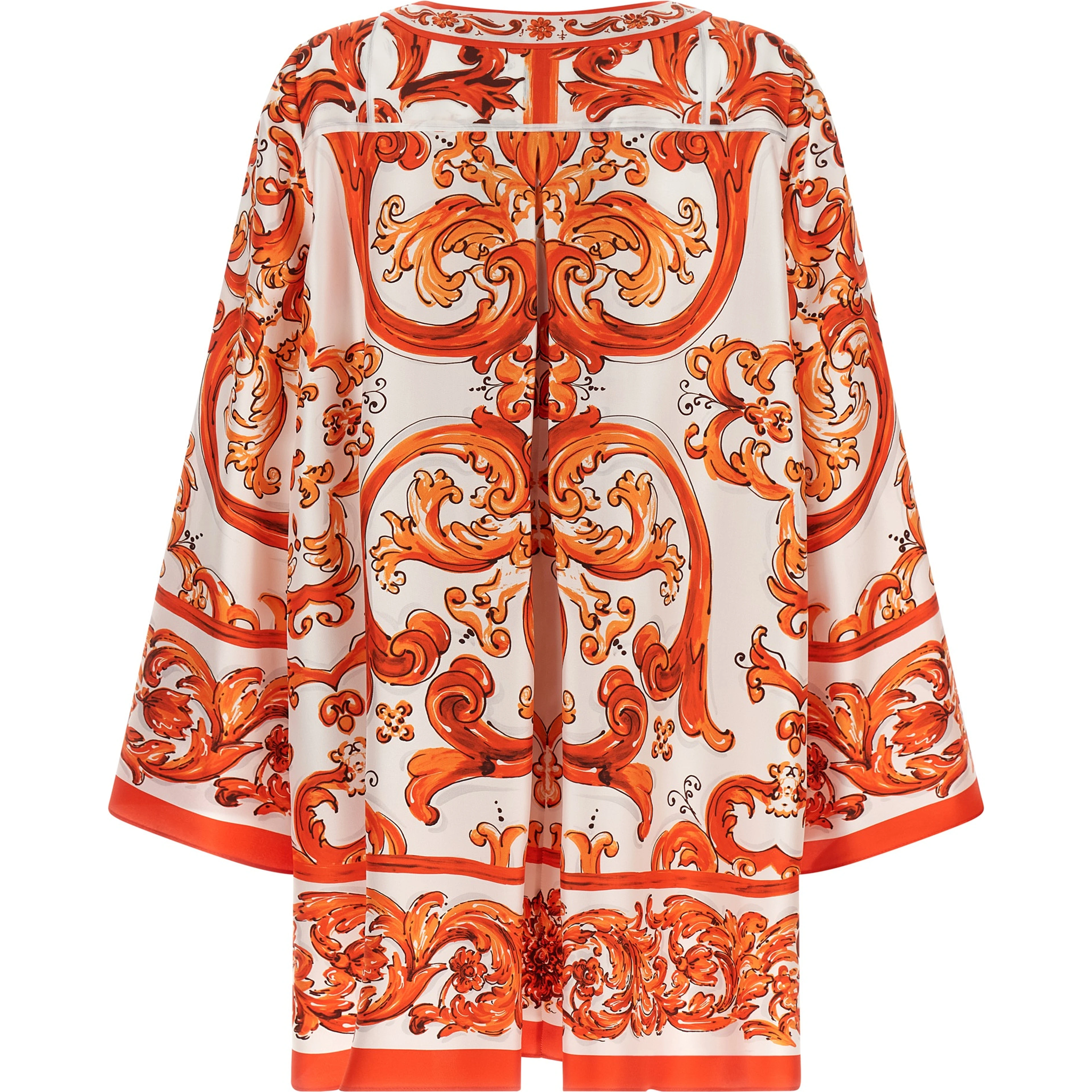 Orange Silk Short Dress