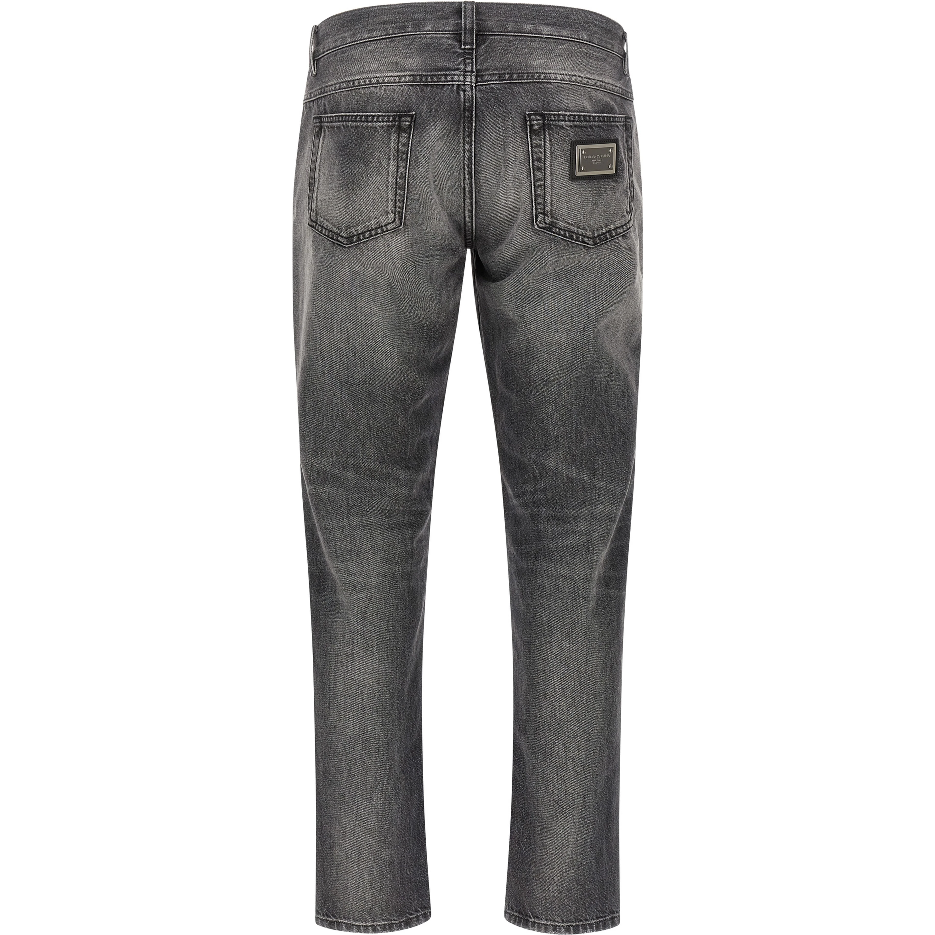 Gray Cotton Jeans Denim