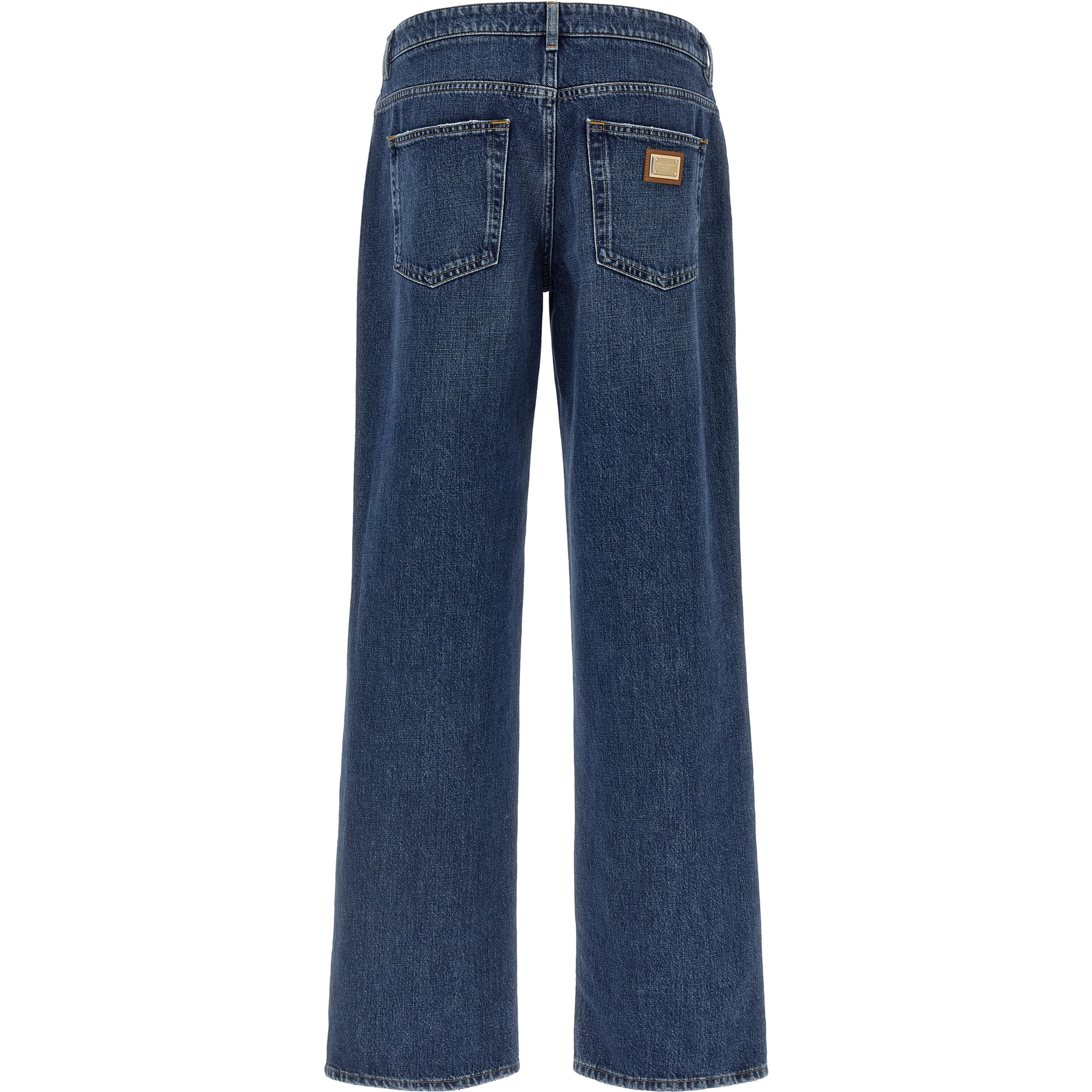 Blue Cotton Relaxed Fit Jeans