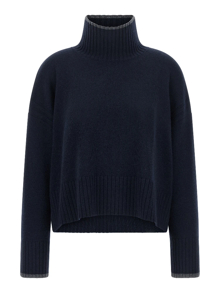 Blue Wool Cardigan