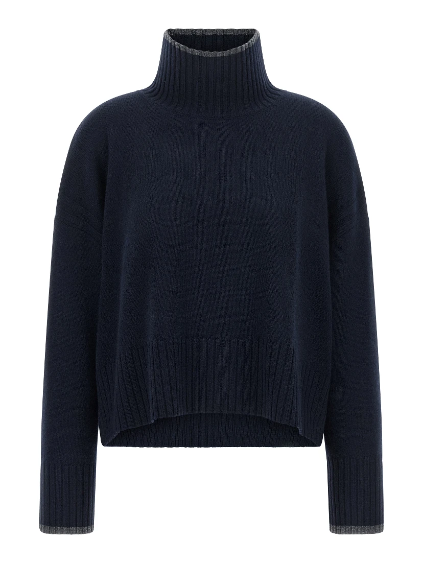 Blue Wool Cardigan