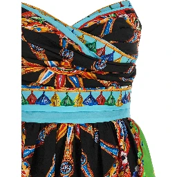 Multicolor Cotton Short Dress