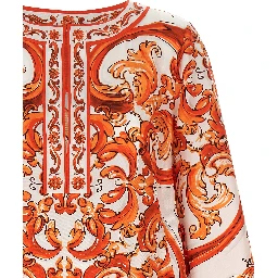 Orange Silk Short Dress