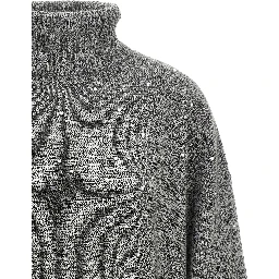 Gray Polyester Cardigan