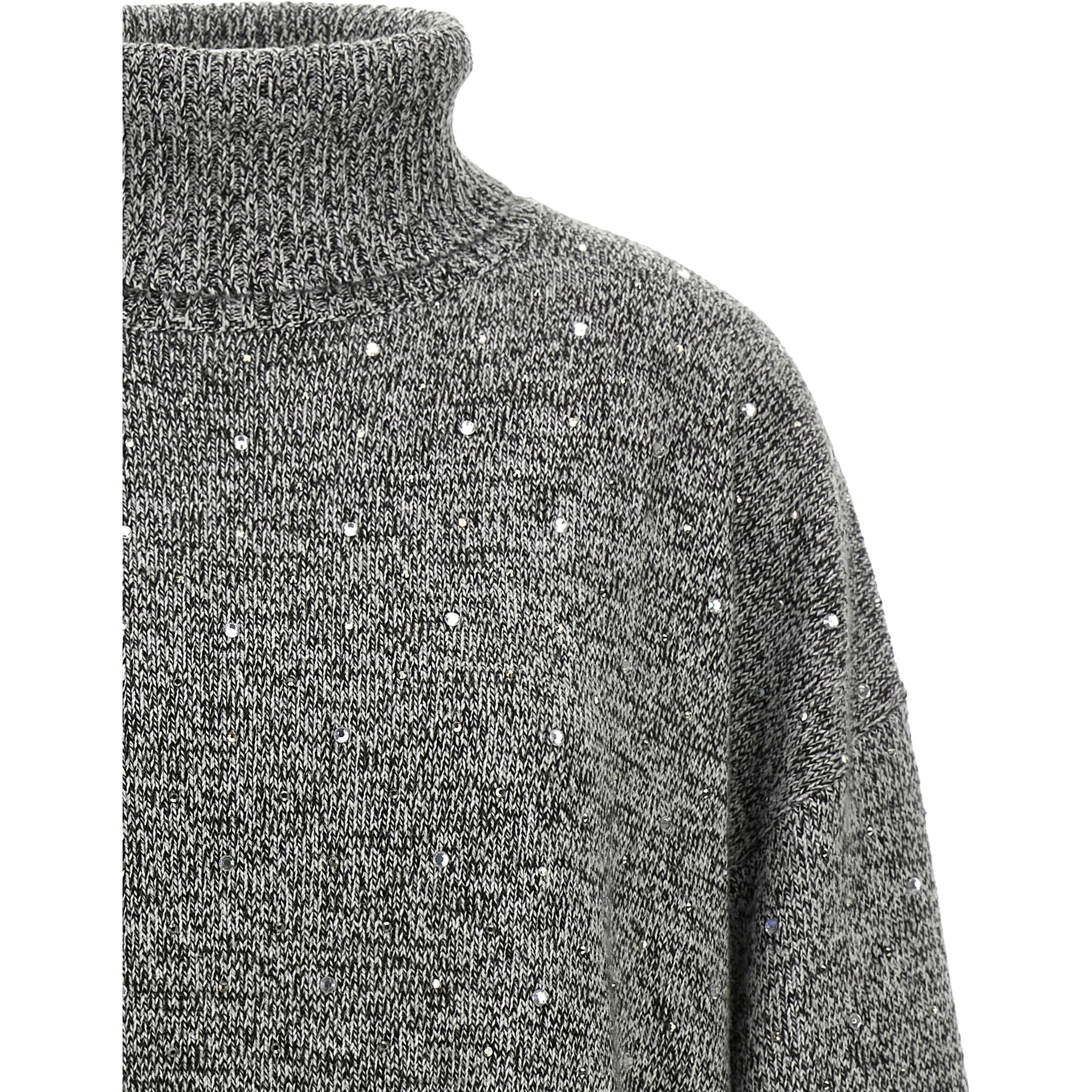 Gray Polyester Cardigan