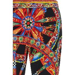 Multicolor Silk Flared Pants