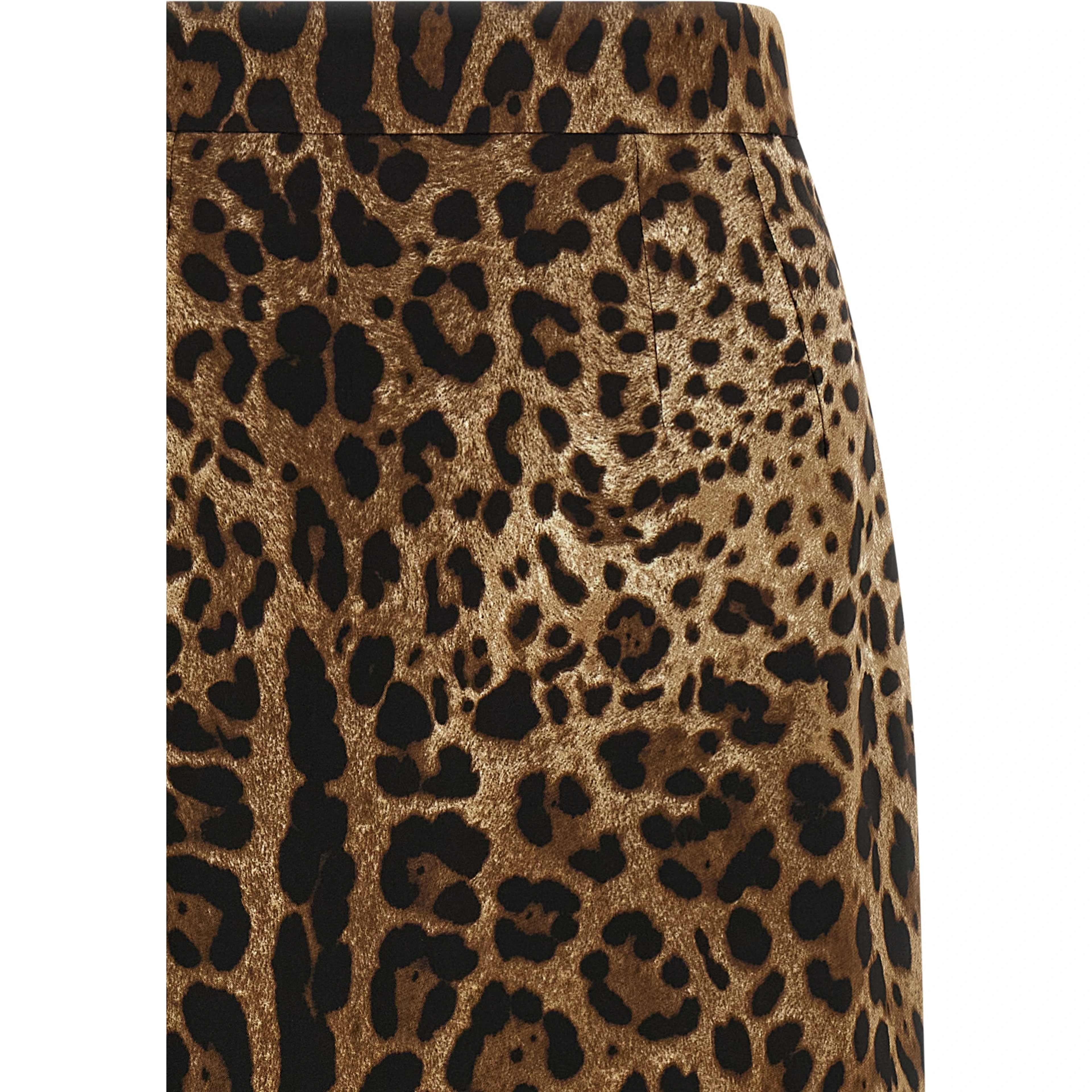 Brown Viscose Midi Skirt