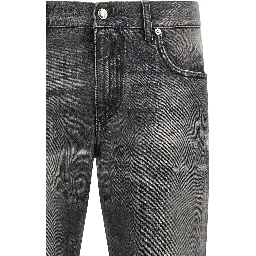 Gray Cotton Jeans Denim