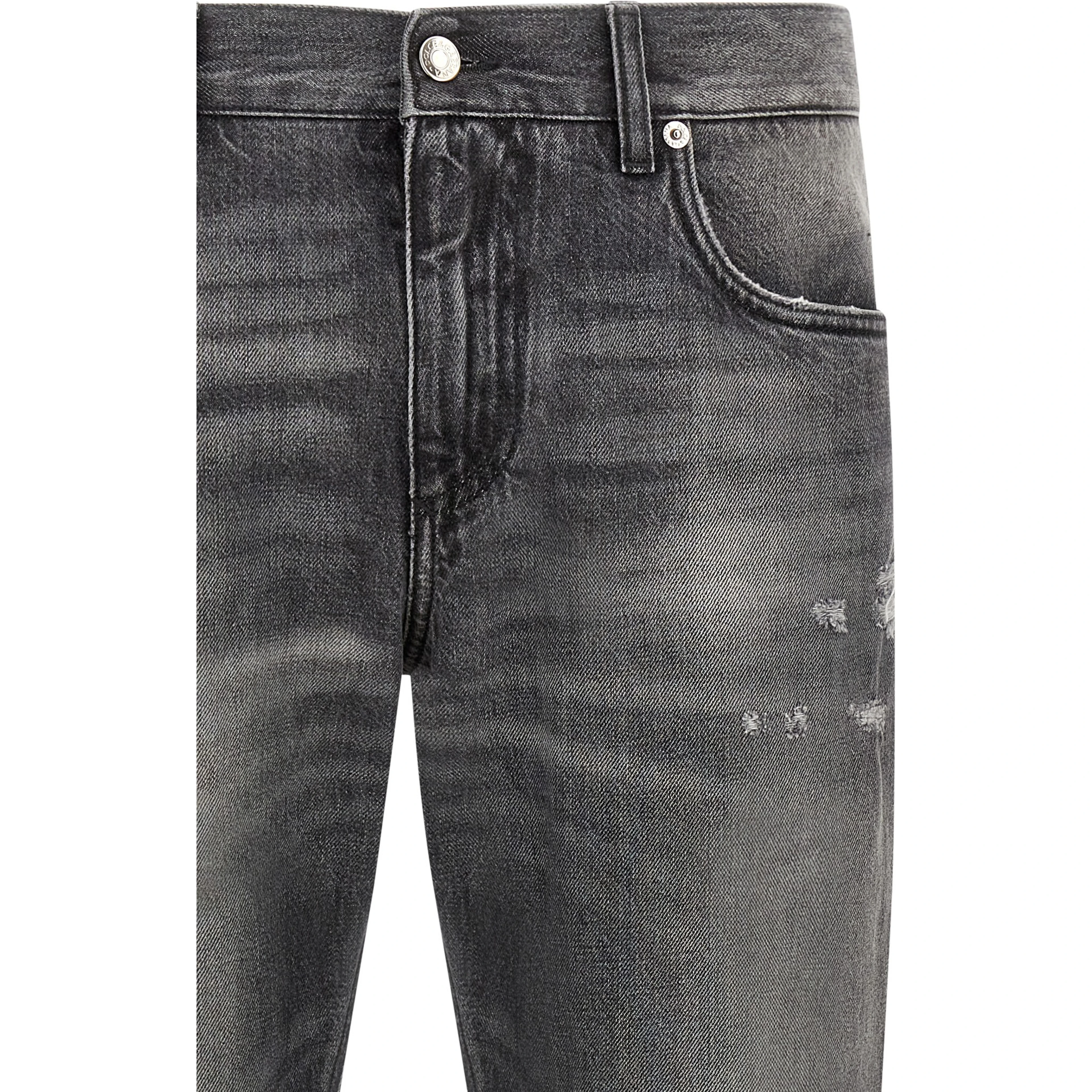 Gray Cotton Jeans Denim
