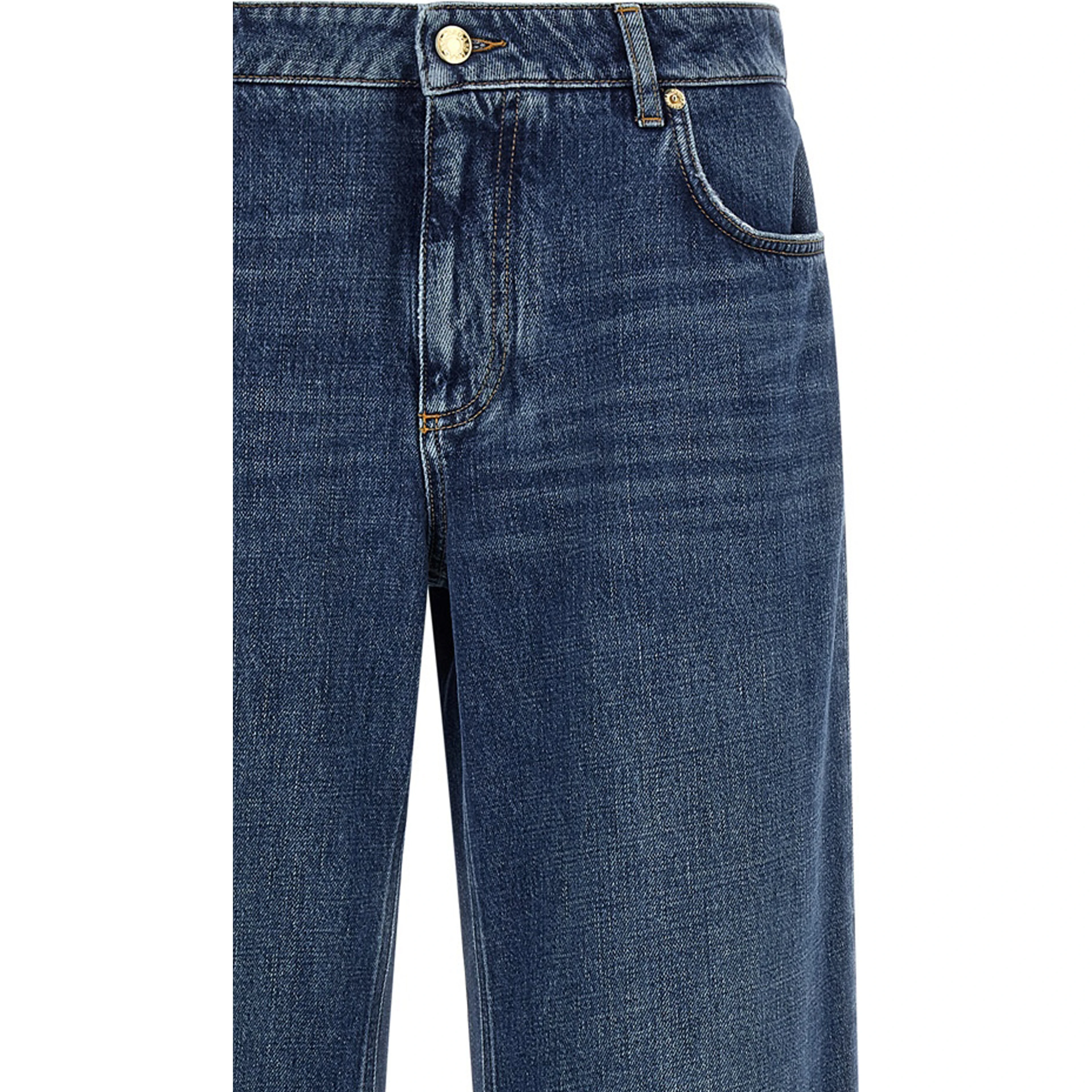 Blue Cotton Relaxed Fit Jeans