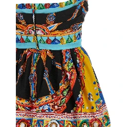 Multicolor Cotton Short Dress