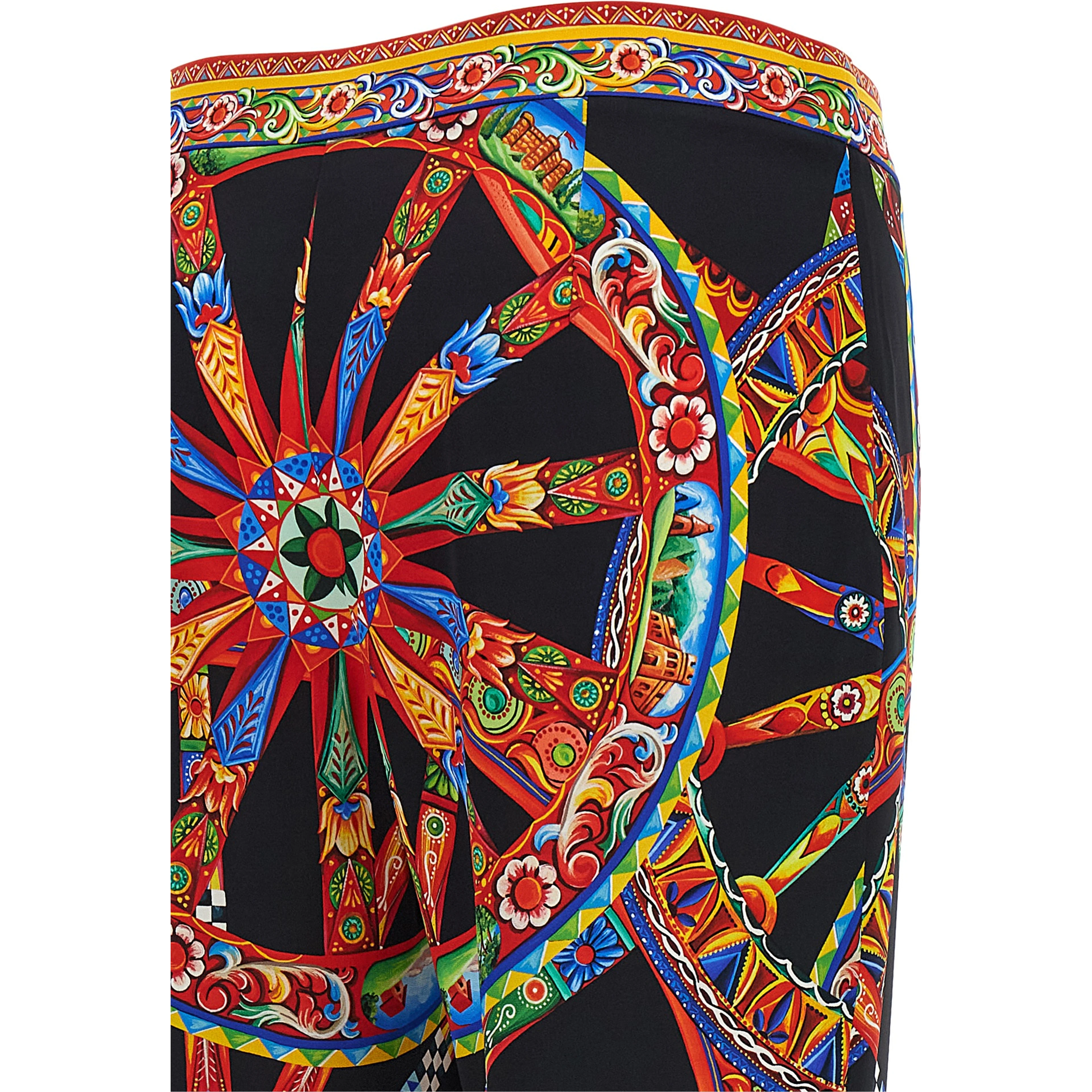 Multicolor Silk Flared Pants