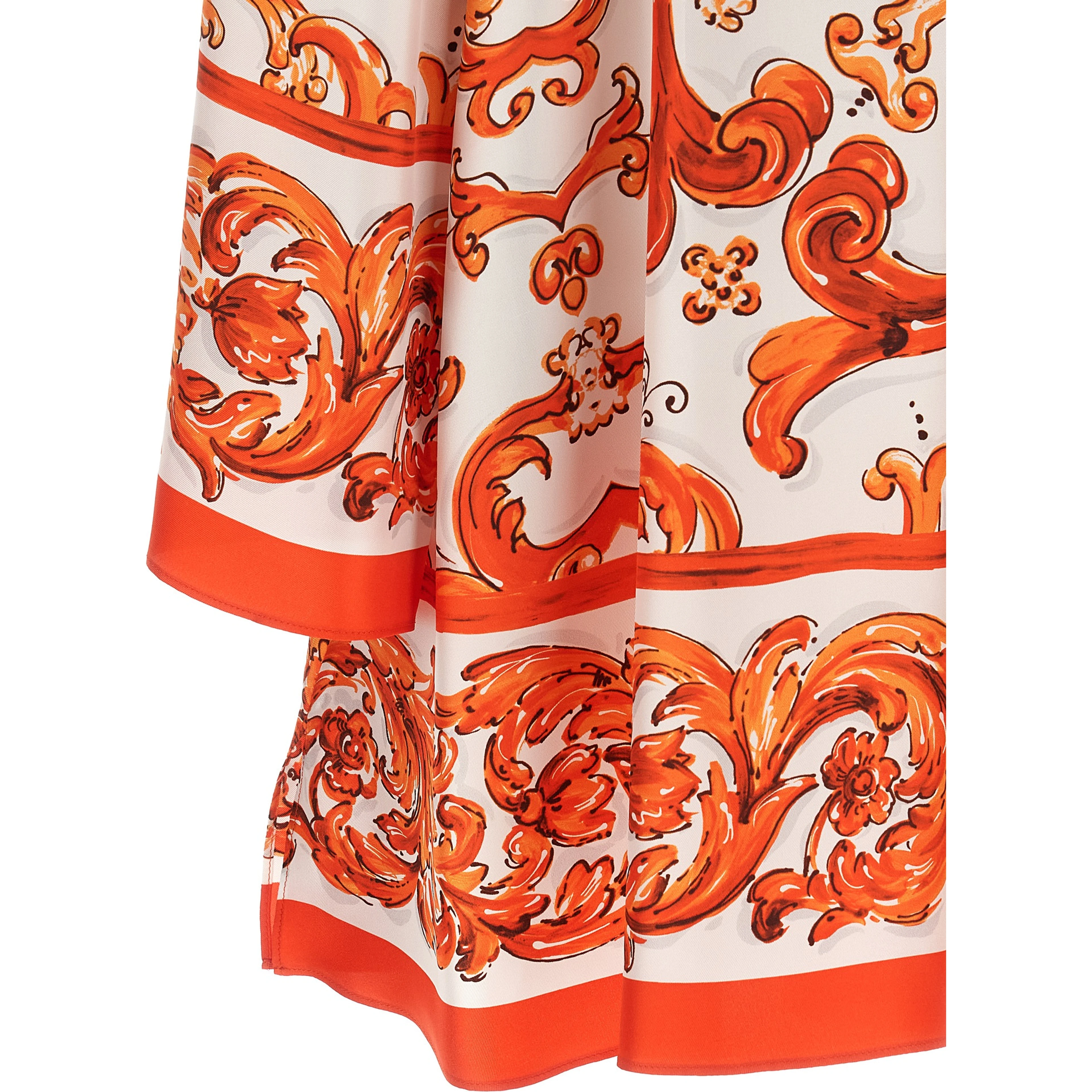 Orange Silk Short Dress