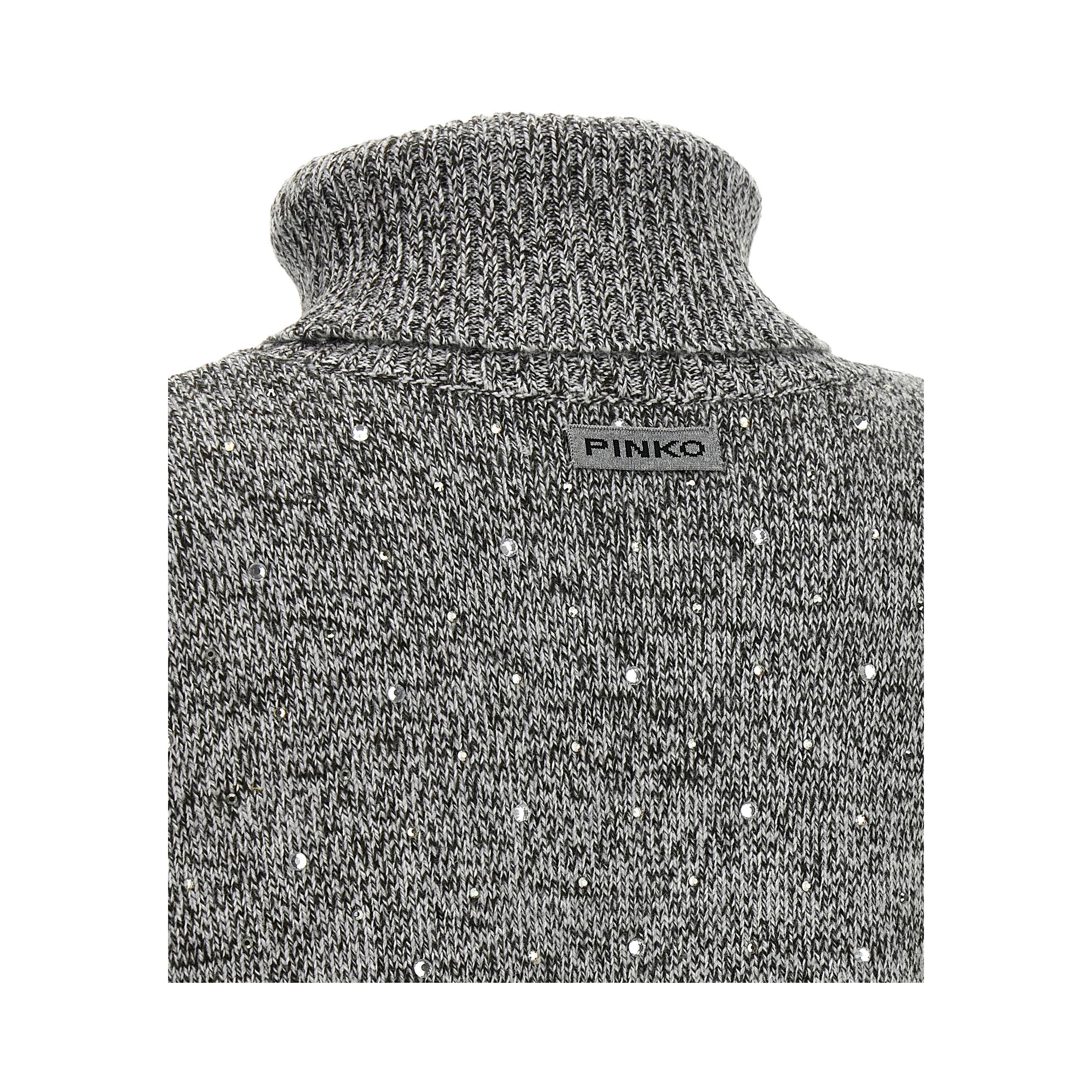 Gray Polyester Cardigan