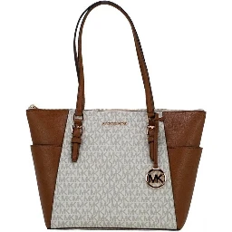 Michael Kors Michael Kors Women Leather Shoulder Tote Bag Purse Handbag+Double Zipper Wallet