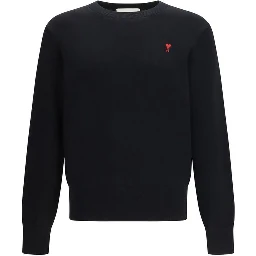 Black Merino Wool Sweatshirt