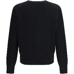 Black Merino Wool Sweatshirt