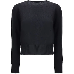 Black Merino Wool Sweatshirt