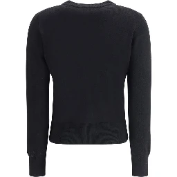 Black Merino Wool Cardigan