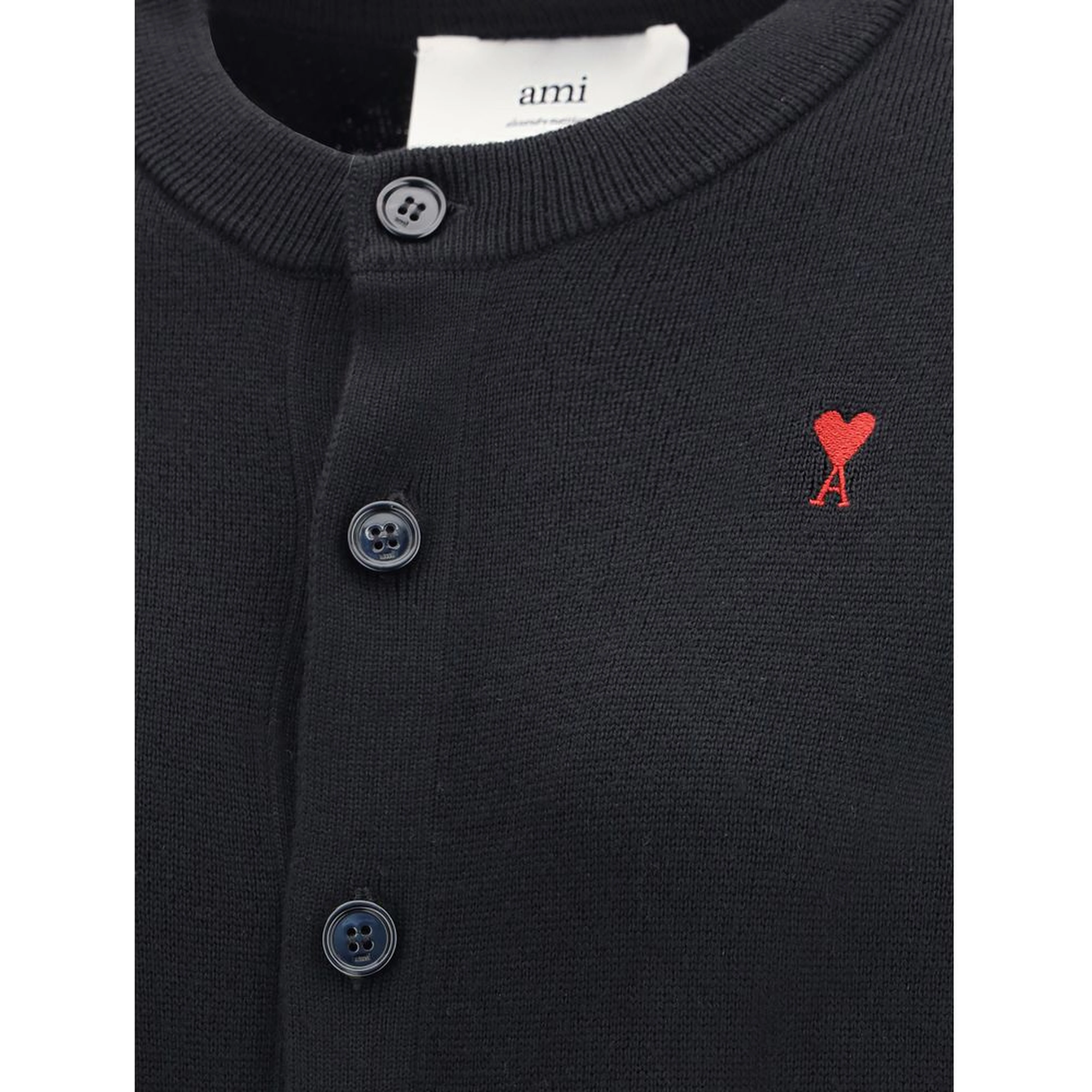 Black Merino Wool Cardigan