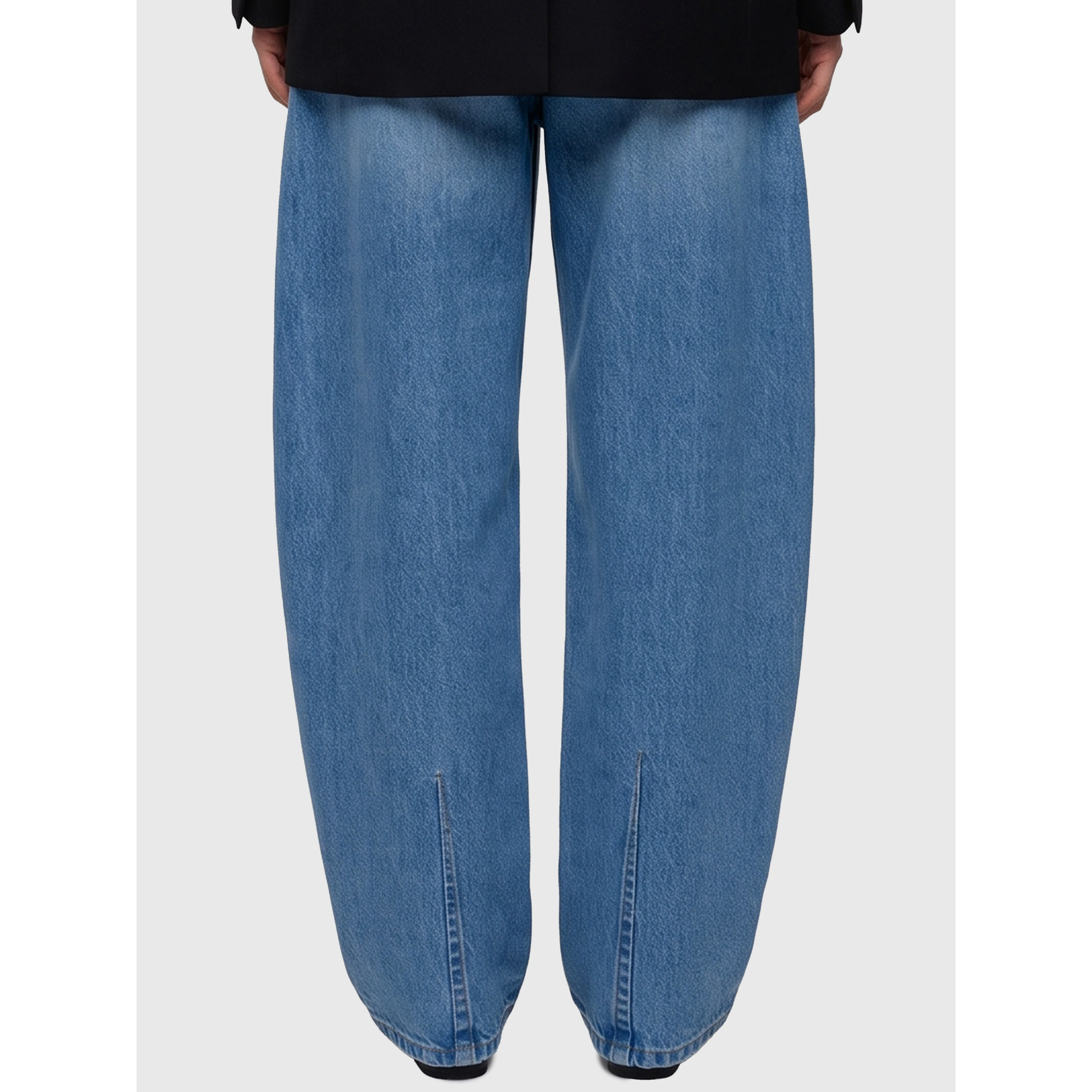 High-waist barrel-leg jeans
