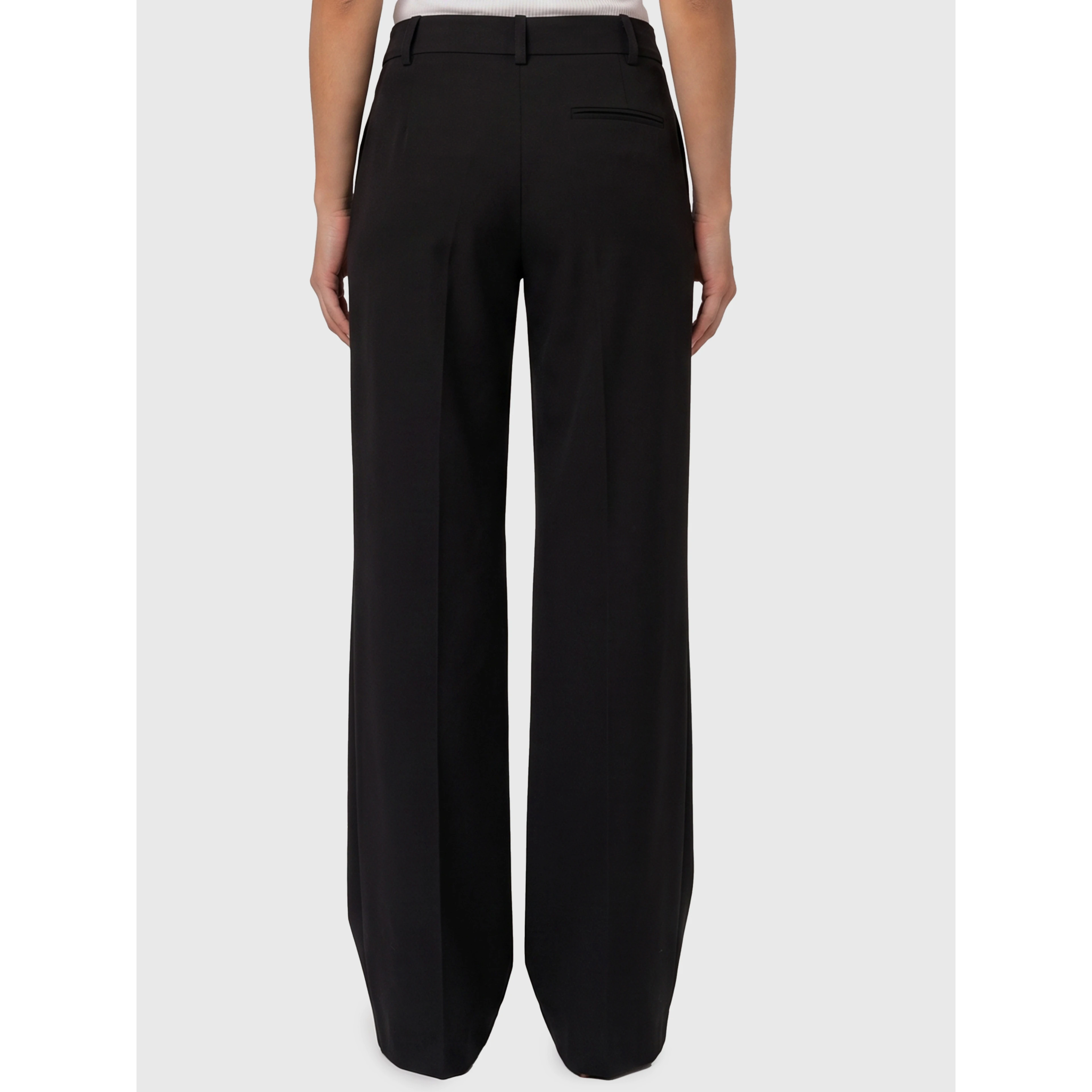 Wide-leg frescolana trousers