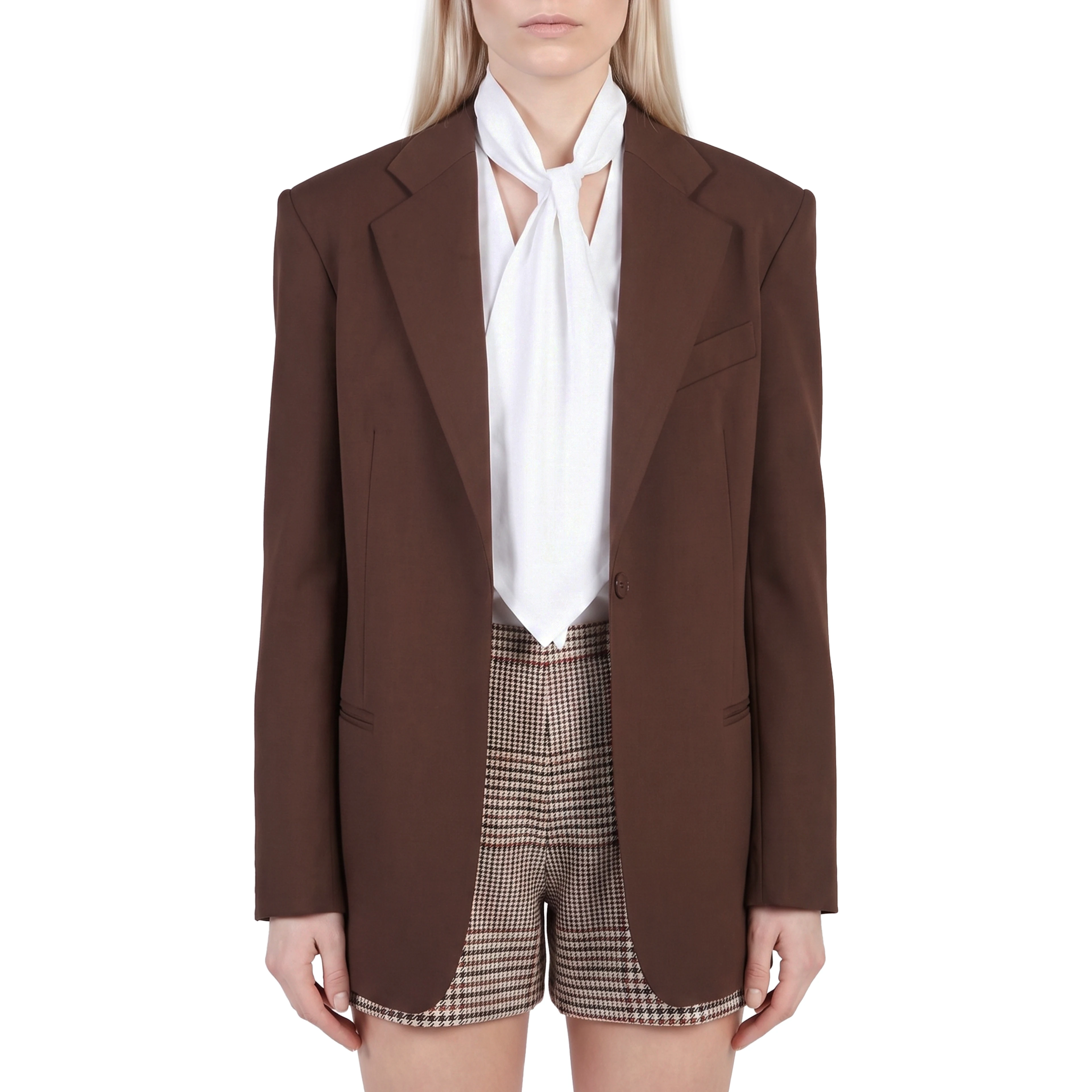 Blazer over single-breasted frescolana
