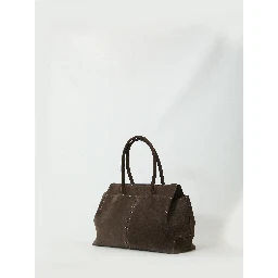 Suede leather shopping bag