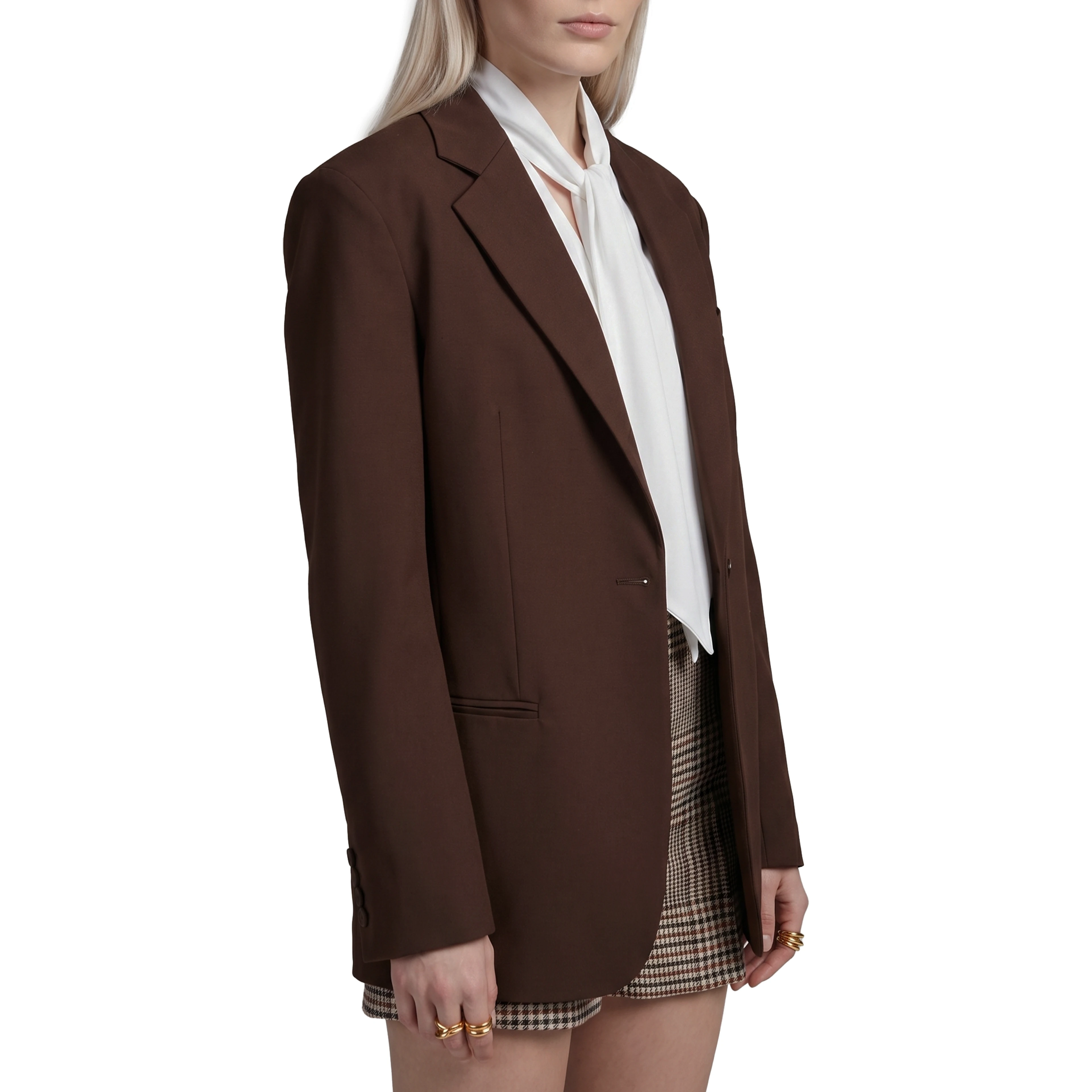 Blazer over single-breasted frescolana
