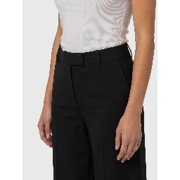 Wide-leg frescolana trousers