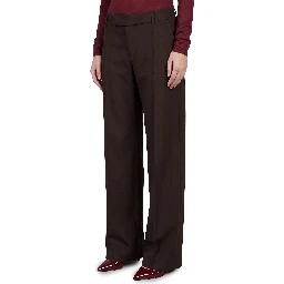Wide-leg frescolana trousers