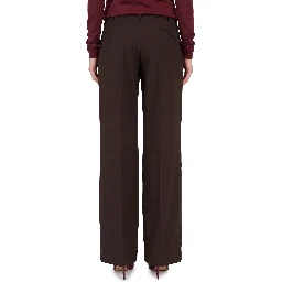 Wide-leg frescolana trousers